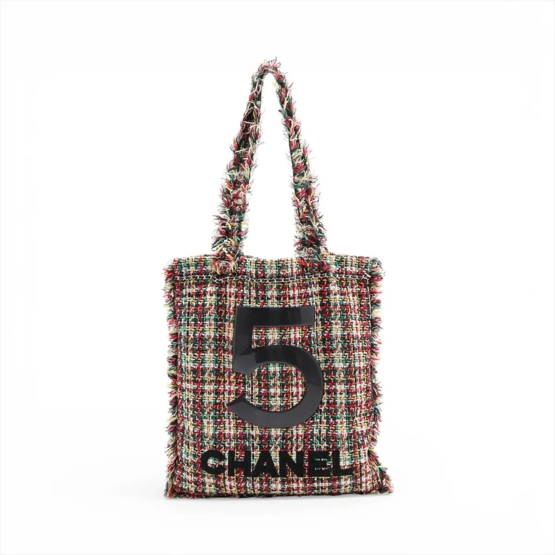CHANEL TWEED X LEATHER TOTE BAG: Chanel Tweed x Leather Tote bag Brand: Chanel Type/Style: Tote Material: Tweed x Leather Color: Multicolor Size: Height:15.7inchLength:14.6inchDepth:0.8inch Accessories: None Accessories N