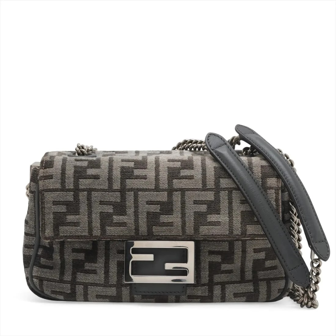 FENDI ZUCCA BUCKETS SHOULDER BAG: Fendi ZUCCa buckets Shoulder Bag Brand: Fendi Type/Style: Shoulder Bag Material: Fabric x leather Color: Gray Size: Height:4.9inchLength:9.1inchDepth:2.4inch Accessories: None Accessories Notice: