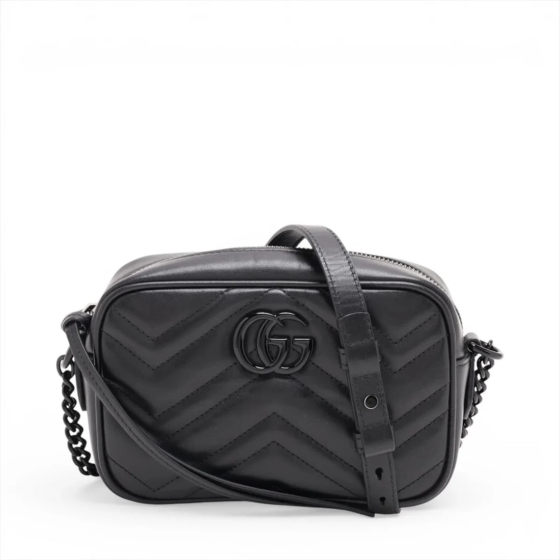 GUCCI SHOULDER BAG: Gucci Shoulder Bag Brand: Gucci Type/Style: Shoulder Bag Material: Leather Color: Black Size: Height:4.7inchLength:7.1inchDepth:2.4inch Accessories: None Accessories Notice: When purchasin