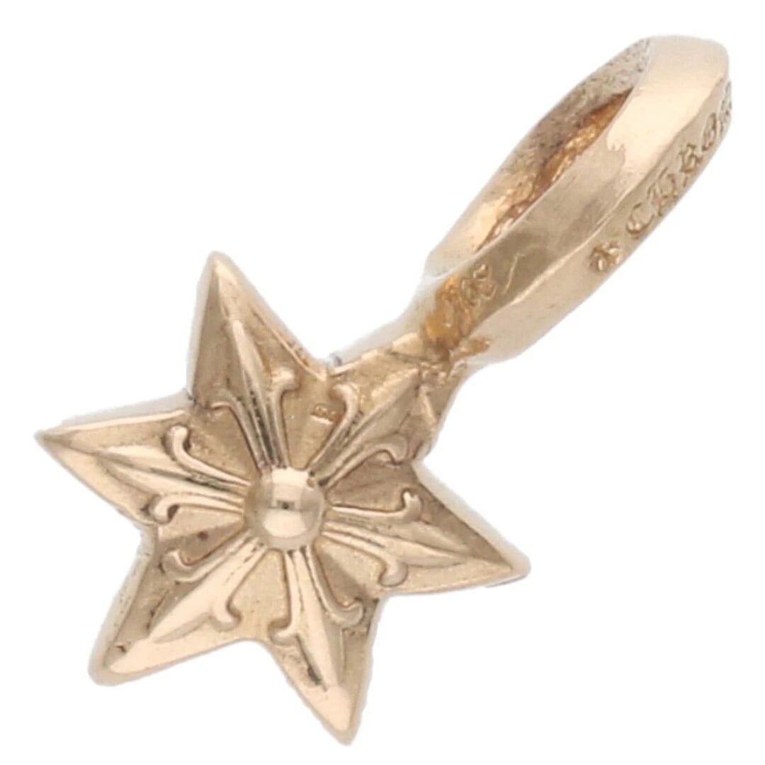 CHROME HEARTS STACK STAR V2 CHARM GOLD NECKLACE TOP: Chrome Hearts Stack Star V2 Charm Gold Necklace Top Brand: Chrome Hearts Type/Style: Necklace Material: 22K Gold Color: Gold Size: vertical 1.4cm Accessories: None Accessories Notice: When purchasing