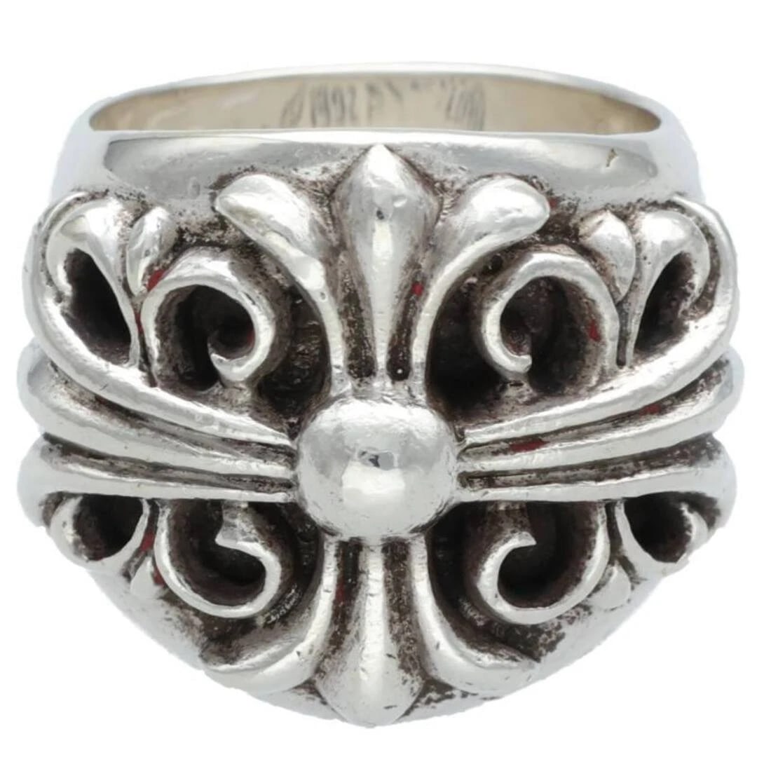 CHROME HEARTS KEEPER SILVER RING MEN'S: Chrome Hearts KEEPER Silver Ring Men's Brand: Chrome Hearts Type/Style: Ring Material: 925 Silver Color: silver Size: US Size 15 Accessories: None Accessories Notice: When purchasing pre-owned goods,