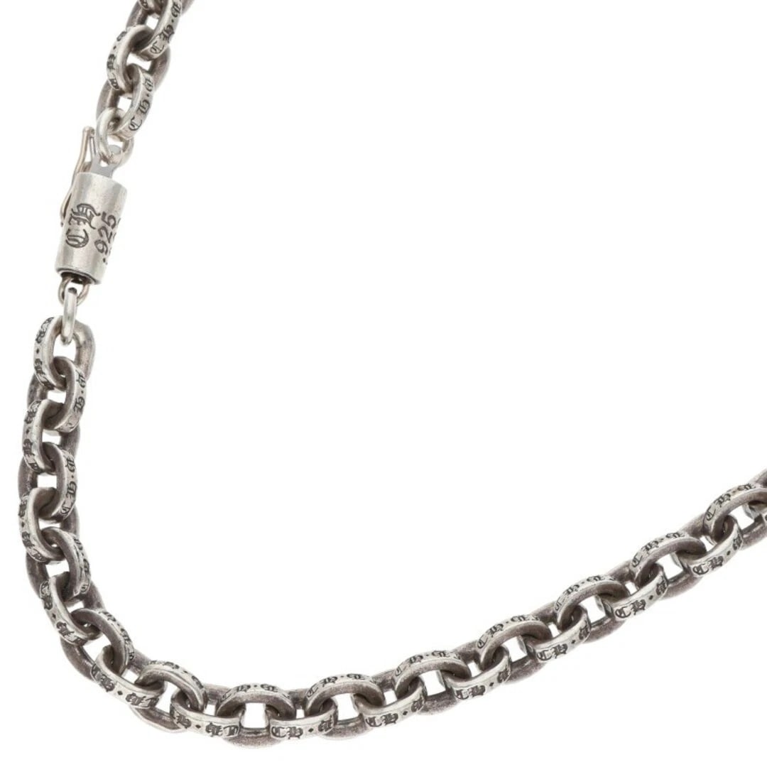 CHROME HEARTS PAPER CHAIN SILVER NECKLACE: Chrome Hearts PAPER CHAIN Silver Necklace Brand: Chrome Hearts Type/Style: Necklace Material: 925 Silver Color: silver Size: total length 51.5cm Accessories: None Accessories Notice: When purchasing