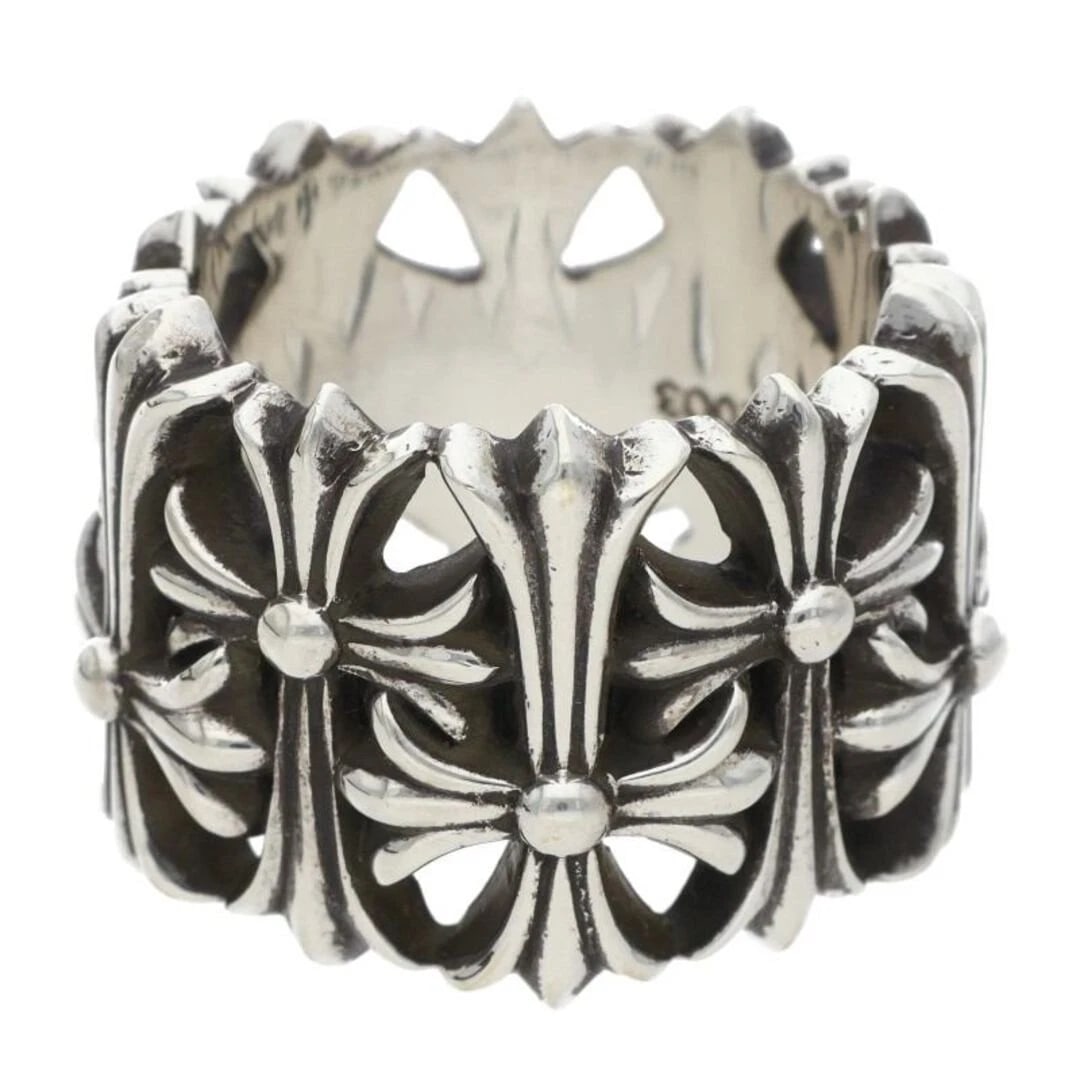 CHROME HEARTS CEMETERY SEMETERY CROSS SILVER RING: Chrome Hearts CEMETERY semetery Cross Silver Ring Brand: Chrome Hearts Type/Style: Ring Material: 925 Silver Color: silver Size: US Size 18.5 Accessories: None Accessories Notice: When purchasing