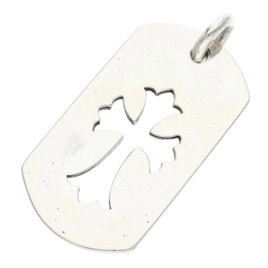 CHROME HEARTS CROSS LARGE DOG NECKLACE TOP: Chrome Hearts Cross Large Dog Necklace Top Brand: Chrome Hearts Type/Style: Necklace Material: 925 Silver Color: silver Size: vertical 5.5cm Accessories: None Accessories Notice: When purchasing