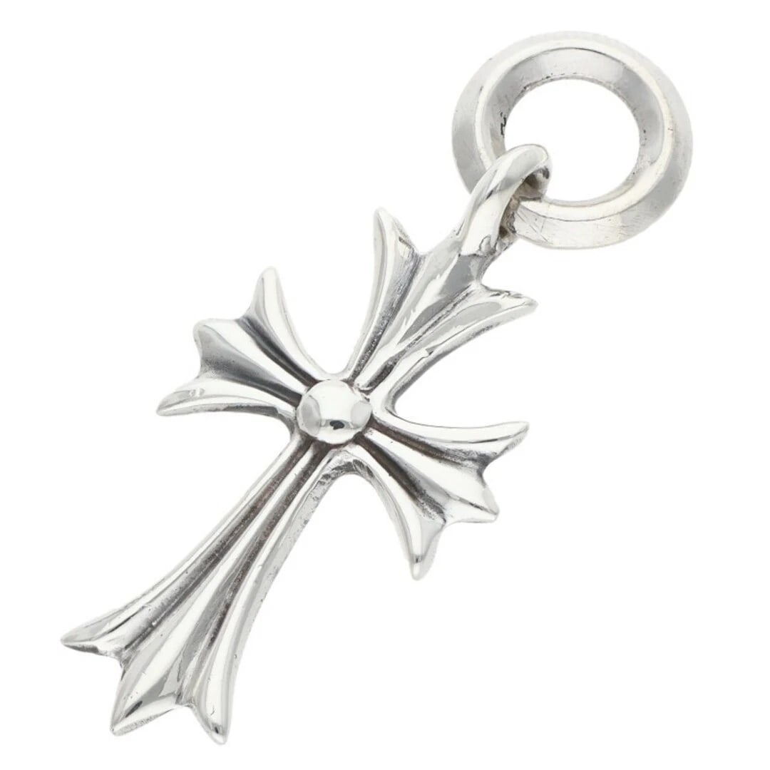 CHROME HEARTS TINY CH CROSS SILVER NECKLACE TOP: Chrome Hearts TINY CH CROSS Silver Necklace Top Brand: Chrome Hearts Type/Style: Necklace Material: 925 Silver Color: silver Size: vertical 3.7cm Accessories: None Accessories Notice: When purchasing