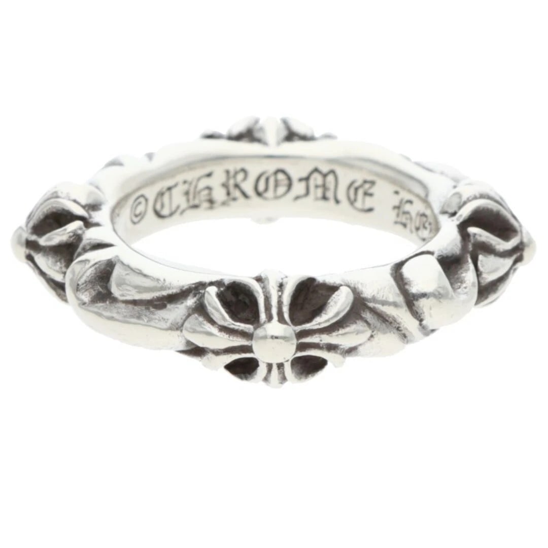 CHROME HEARTS SBT BAND SILVER RING MENS: Chrome Hearts SBT BAND Silver Ring Mens Brand: Chrome Hearts Type/Style: Ring Material: 925 Silver Color: silver Size: US Size 6.5 Accessories: None Accessories Notice: When purchasing pre-owned