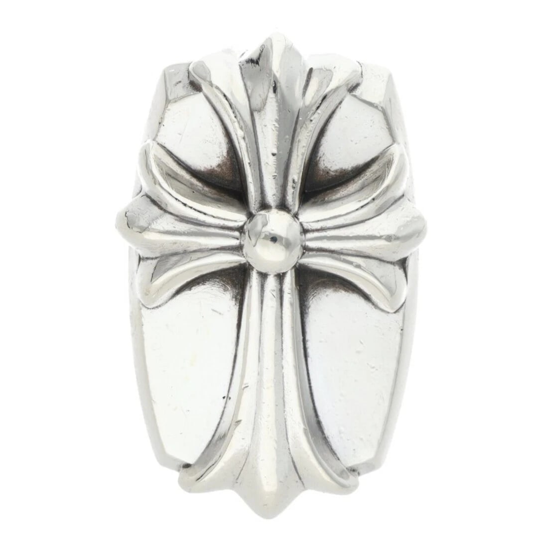 CHROME HEARTS LONG PJ CHCROSS SILVER RING: Chrome Hearts Long PJ CHCROSS Silver Ring Brand: Chrome Hearts Type/Style: Ring Material: 925 Silver Color: silver Size: US Size 16 Accessories: None Accessories Notice: When purchasing pre-owned