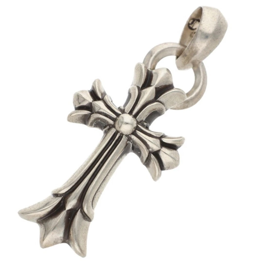 CHROME HEARTS DOUBLE CROSS BAIL SILVER NECKLACE TOP (1 of 4)