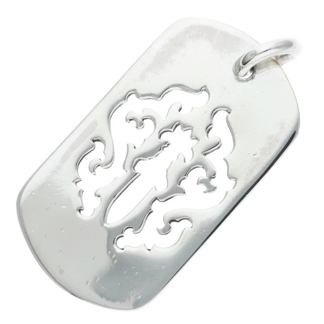 CHROME HEARTS CUT OUT DOG OLD LARGE NECKLACE TOP: Chrome Hearts Cut out Dog Old Large Necklace Top Brand: Chrome Hearts Type/Style: Necklace Material: 925 Silver Color: silver Size: vertical 5.5cm Accessories: None Accessories Notice: Whe