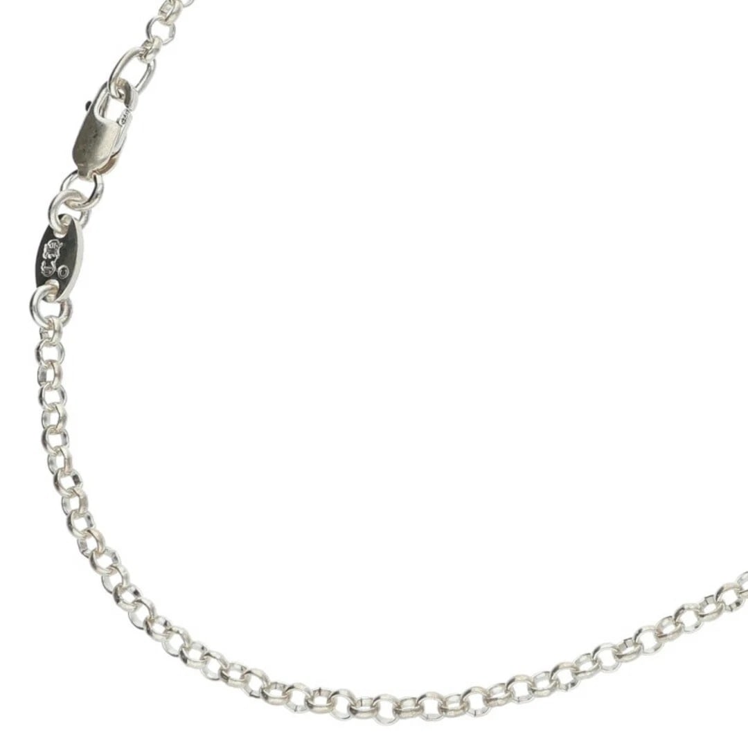 CHROME HEARTS NECKCHAIN 18 ROLL CHAIN 18INCH SILVER NECKLACE: Chrome Hearts Neckchain 18 Roll Chain 18inch Silver Necklace Brand: Chrome Hearts Type/Style: Necklace Material: 925 Silver Color: silver Size: total length 46cm Accessories: None Accessories Notice: