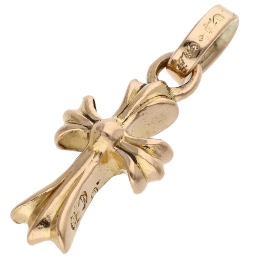 CHROME HEARTS CRS BBYFAT BABY FAT CHARM GOLD NECKLACE TOP: Chrome Hearts CRS BBYFAT Baby Fat Charm Gold Necklace Top Brand: Chrome Hearts Type/Style: Necklace Material: 22K Yellow Gold Color: YG Size: vertical 2.4cm Accessories: None Accessories Notice: When