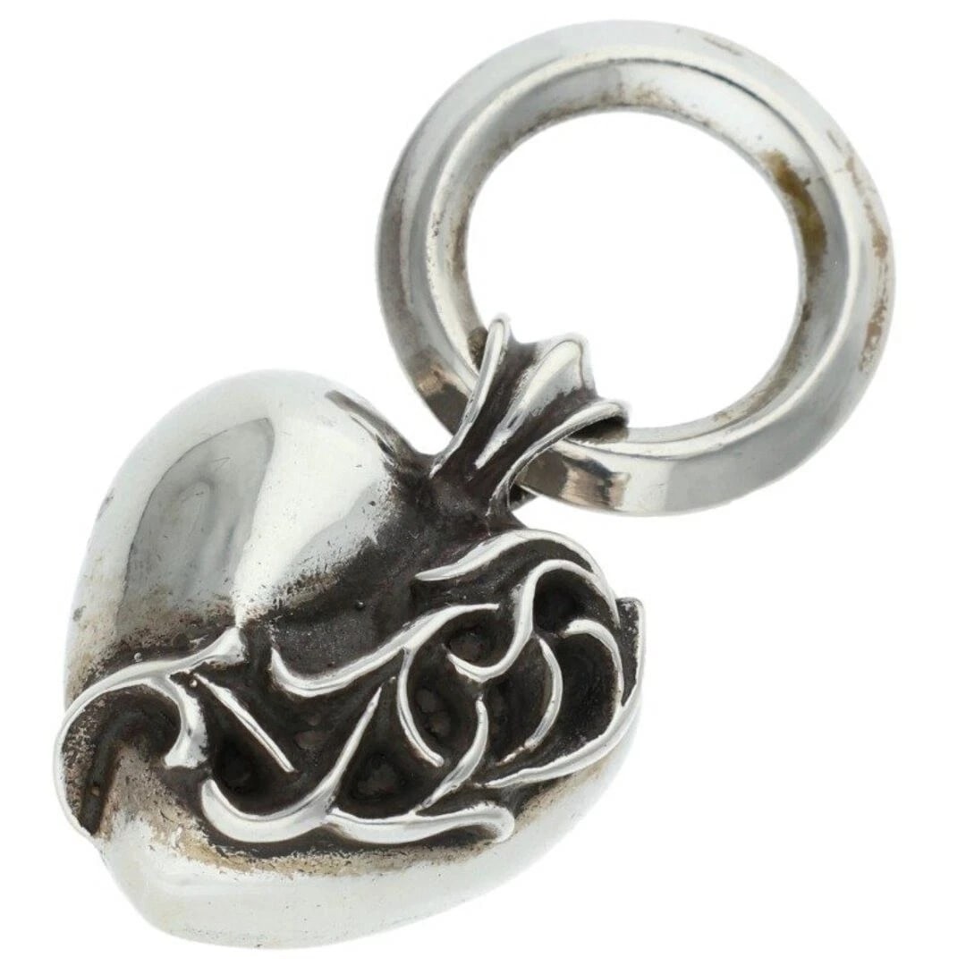 CHROME HEARTS HEART PENDANT SILVER NECKLACE TOP: Chrome Hearts HEART PENDANT silver necklace top Brand: Chrome Hearts Type/Style: Necklace Material: 925 Silver Color: silver Size: vertical 2.9cm Accessories: None Accessories Notice: When purchasing