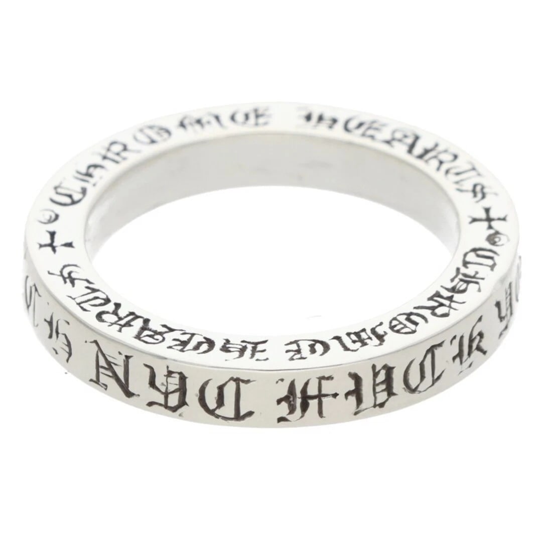 CHROME HEARTS SPACER NYC SILVER RING MEN'S: Chrome Hearts SPACER NYC Silver Ring Men's Brand: Chrome Hearts Type/Style: Ring Material: 925 Silver Color: silver Size: US Size 12 Accessories: None Accessories Notice: When purchasing pre-owned