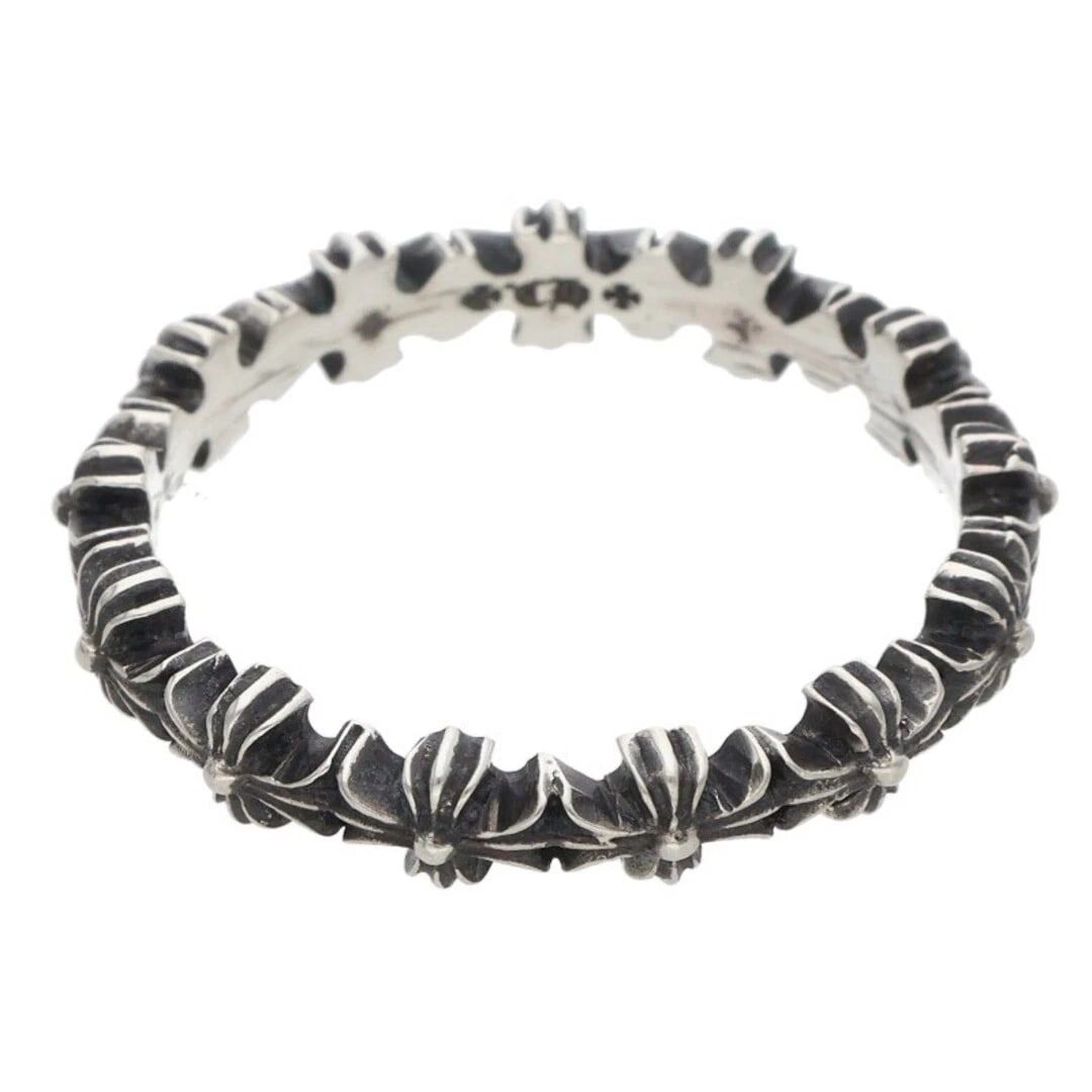 CHROME HEARTS PLUS SILVER RING: Chrome Hearts Plus Silver Ring Brand: Chrome Hearts Type/Style: Ring Material: 925 Silver Color: silver Size: US Size 16 Accessories: None Accessories Notice: When purchasing pre-owned goo