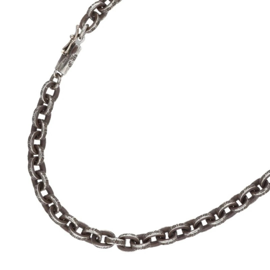 CHROME HEARTS PAPER CHAIN SILVER NECKLACE: Chrome Hearts PAPER CHAIN Silver Necklace Brand: Chrome Hearts Type/Style: Necklace Material: 925 Silver Color: silver Size: total length 62cm Accessories: None Accessories Notice: When purchasing