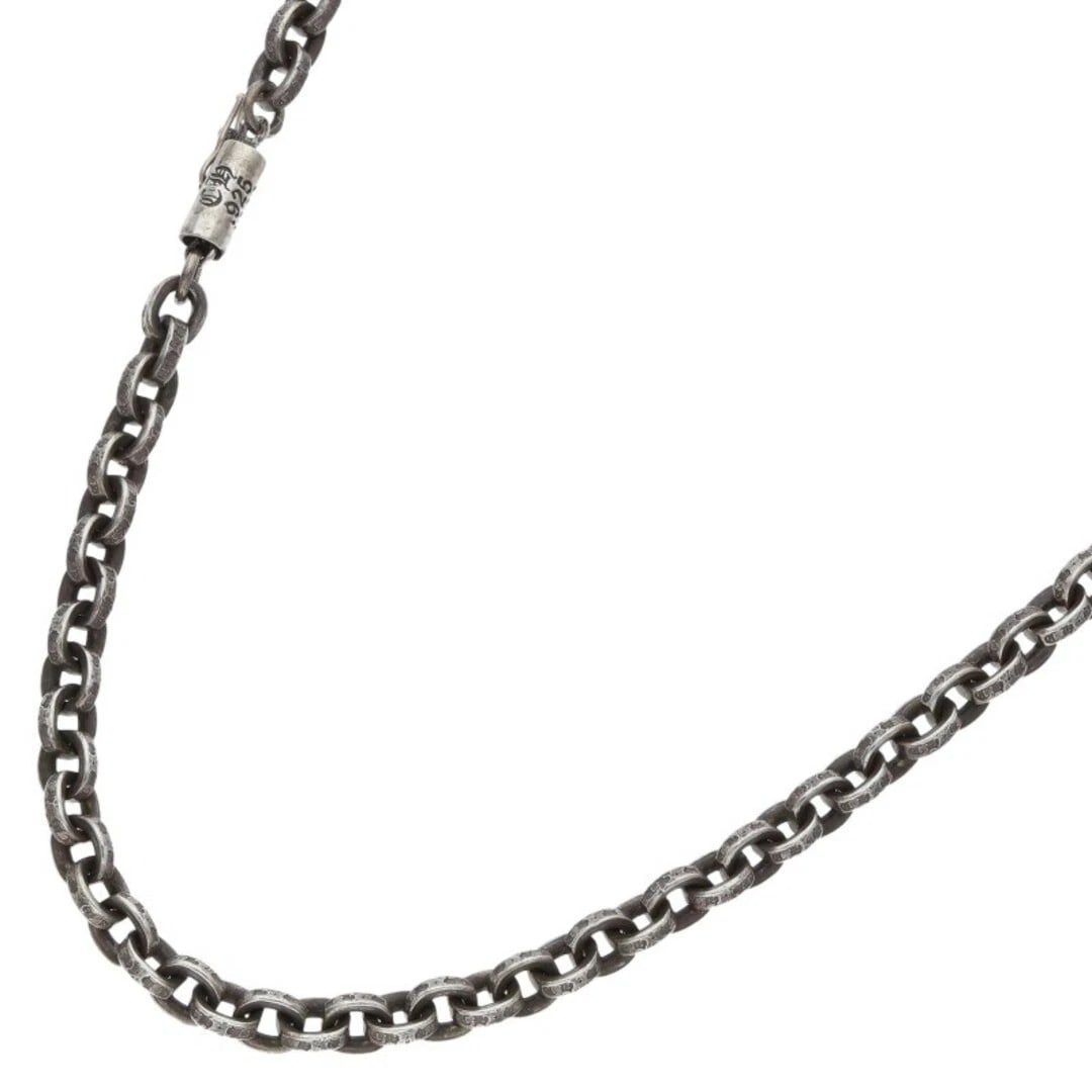 CHROME HEARTS PAPER CHAIN SILVER NECKLACE: Chrome Hearts PAPER CHAIN Silver Necklace Brand: Chrome Hearts Type/Style: Necklace Material: 925 Silver Color: silver Size: total length 77.5cm Accessories: None Accessories Notice: When purchasing