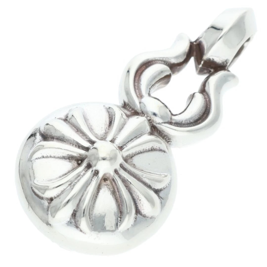 CHROME HEARTS LARGE CROSS BALL CROSSBALL SILVER NECKLACE TOP: Chrome Hearts Large CROSS BALL Crossball Silver Necklace Top Brand: Chrome Hearts Type/Style: Necklace Material: 925 Silver Color: silver Size: vertical 4.8cm Accessories: None Accessories Notice: