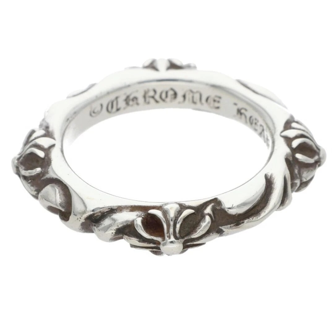 CHROME HEARTS SBT BAND SILVER RING: Chrome Hearts SBT BAND Silver Ring Brand: Chrome Hearts Type/Style: Ring Material: 925 Silver Color: silver Size: US Size 19 Accessories: None Accessories Notice: When purchasing pre-owned goods,