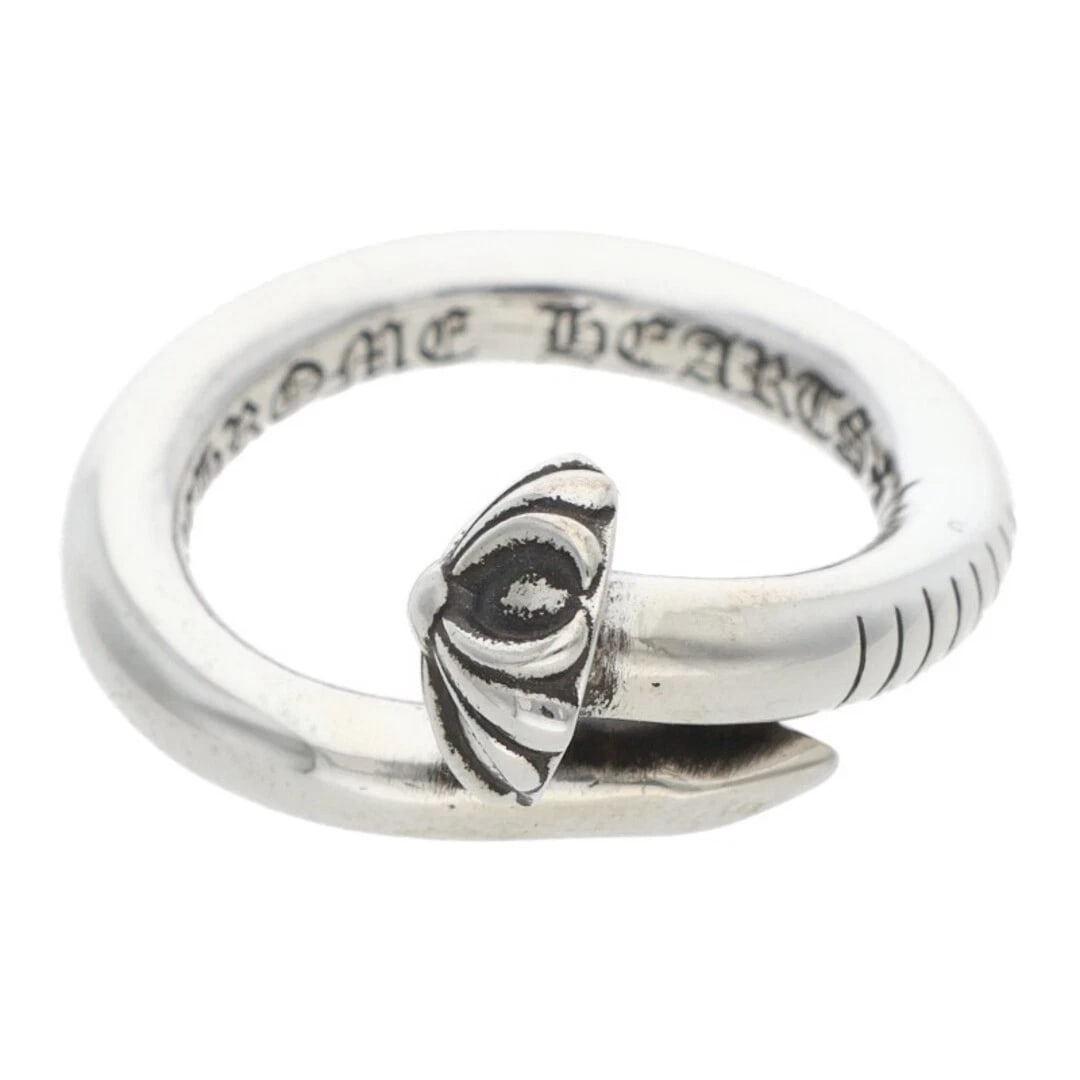 CHROME HEARTS NAIL CRSBALL CROSSBALL SILVER RING: Chrome Hearts NAIL CRSBALL Crossball Silver Ring Brand: Chrome Hearts Type/Style: Ring Material: 925 Silver Color: silver Size: US Size 7.5 Accessories: None Accessories Notice: When purchasing