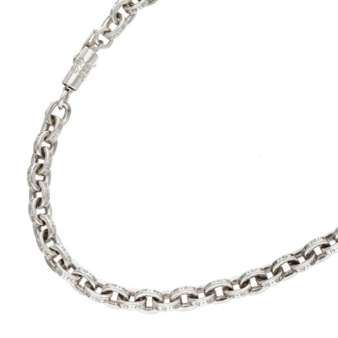 CHROME HEARTS PAPER CHAIN SILVER NECKLACE: Chrome Hearts PAPER CHAIN Silver Necklace Brand: Chrome Hearts Type/Style: Necklace Material: 925 Silver Color: silver Size: total length 61cm Accessories: None Accessories Notice: When purchasing