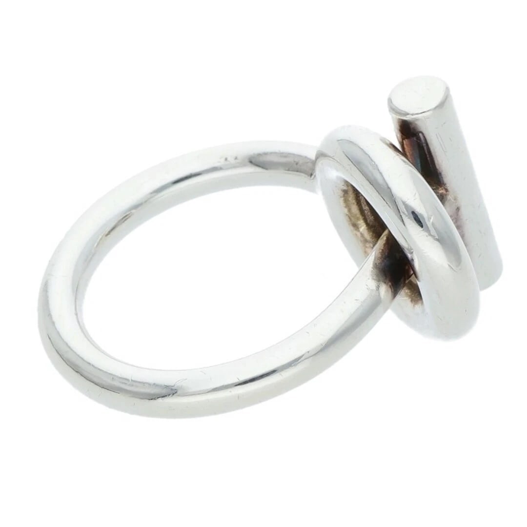HERMES ECHAPPEE ECHAPE SILVER RING - 3