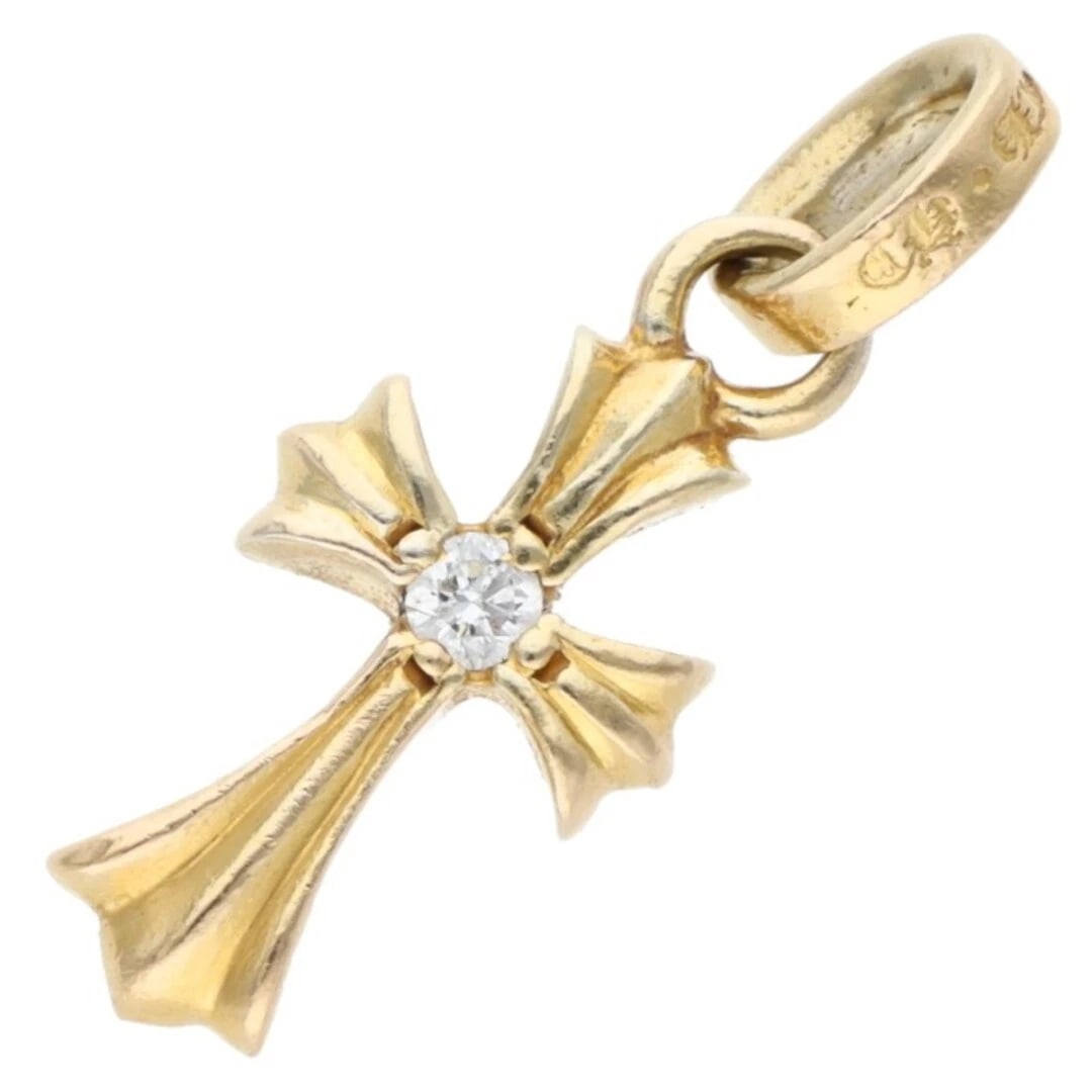 CHROME HEARTS BABY FAT DOUBLE SIDED 1 DIAMOND CHARM: Chrome Hearts Baby Fat Double Sided 1 Diamond charm Brand: Chrome Hearts Type/Style: Necklace Material: 22K Yellow Gold Color: YG Size: vertical 2.4cm Accessories: None Accessories Notice: