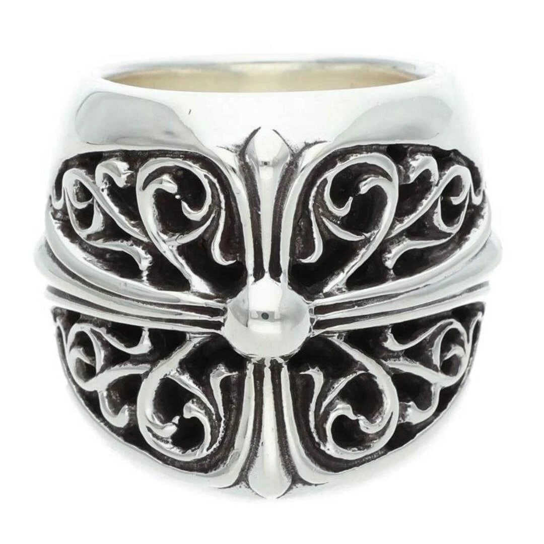 CHROME HEARTS CLASSIC OVAL CROSS SILVER RING: Chrome Hearts Classic Oval Cross Silver Ring Brand: Chrome Hearts Type/Style: Ring Material: 925 Silver Color: silver Size: 7.5 - 7.75 Accessories: None Accessories Notice: When purchasing pre-owned