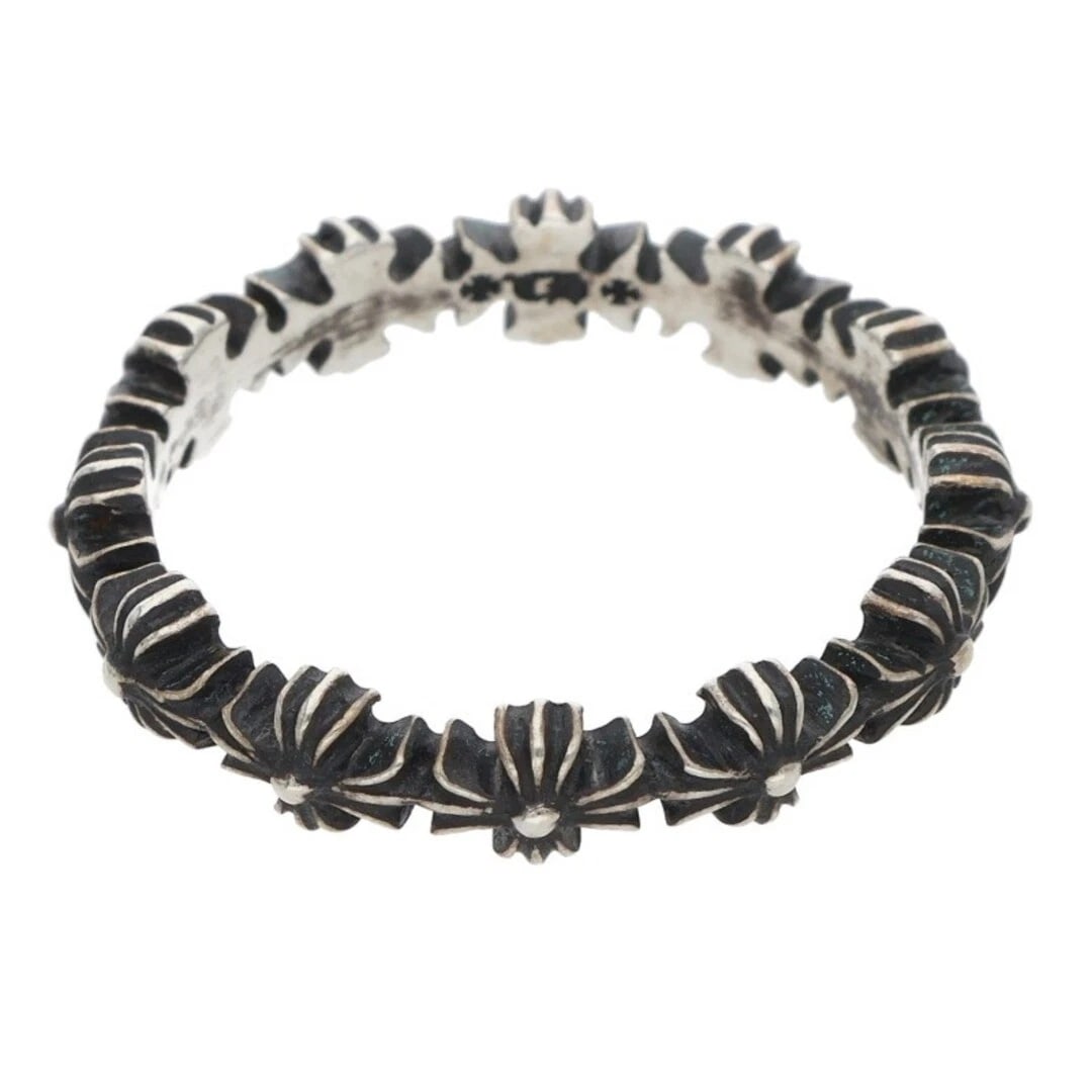 CHROME HEARTS ECH PLUS SILVER RING: Chrome Hearts ECH Plus Silver Ring Brand: Chrome Hearts Type/Style: Ring Material: 925 Silver Color: silver Size: US Size 14 Accessories: None Accessories Notice: When purchasing pre-owned