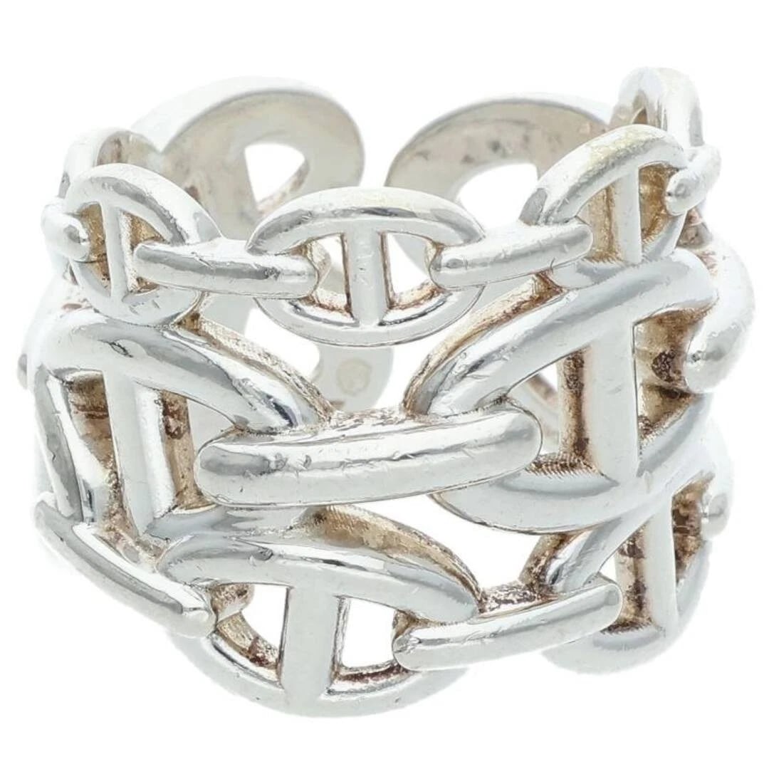 HERMES CHAINE D'ANCRE ENCHAINEE GM SHEINE DUNK ANCHENE SILVER RING: Hermes Chaine d'Ancre Enchainee GM Sheine Dunk Anchene Silver Ring Brand: HERMES Type/Style: Ring Material: 925 Silver Color: silver Size: 7.5 - 7.75 Accessories: None Accessories Notice: When