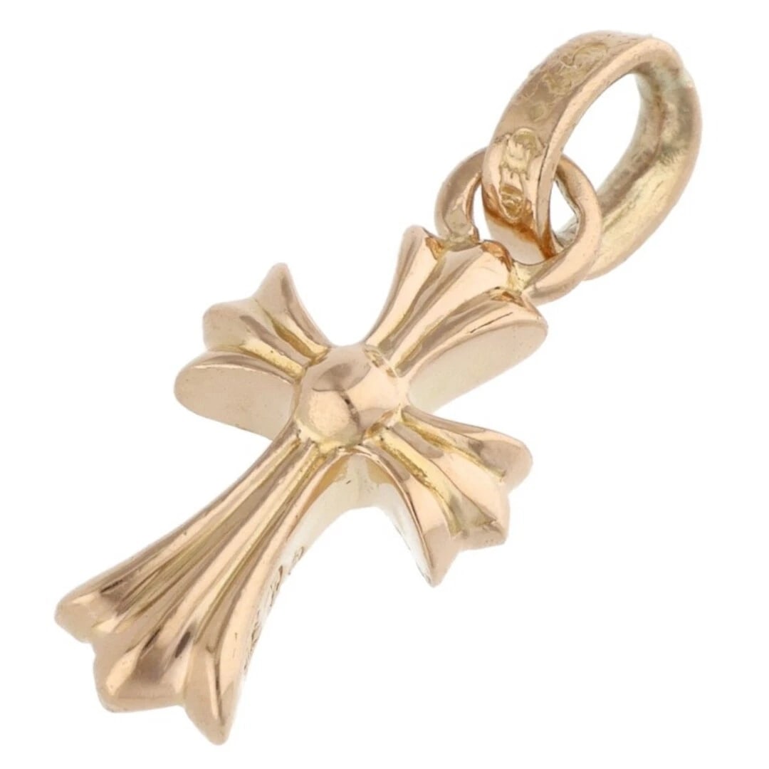 CHROME HEARTS BABY FAT CHARM GOLD NECKLACE TOP: Chrome Hearts Baby Fat Charm Gold Necklace Top Brand: Chrome Hearts Type/Style: Necklace Material: 22K Yellow Gold Color: YG Size: vertical 2.4cm Accessories: None Accessories Notice: When purchasing