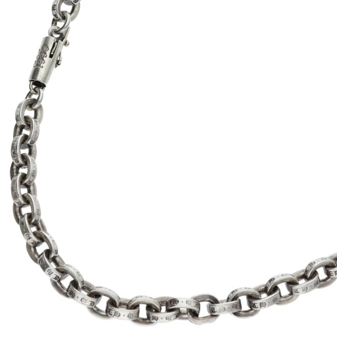 CHROME HEARTS PAPER CHAIN SILVER NECKLACE: Chrome Hearts PAPER CHAIN Silver Necklace Brand: Chrome Hearts Type/Style: Necklace Material: 925 Silver Color: silver Size: total length 47cm Accessories: None Accessories Notice: When purchasing