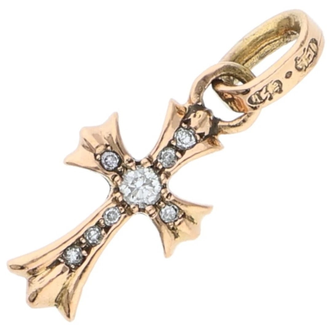 CHROME HEARTS CRS BBYFAT P DMND BABY FAT PAVE DIAMOND CHARM GOLD: Chrome Hearts CRS BBYFAT P DMND Baby Fat Pave Diamond charm Gold Brand: Chrome Hearts Type/Style: Necklace Material: 22K Yellow Gold Color: YG Size: vertical 2.4cm Accessories: None Access