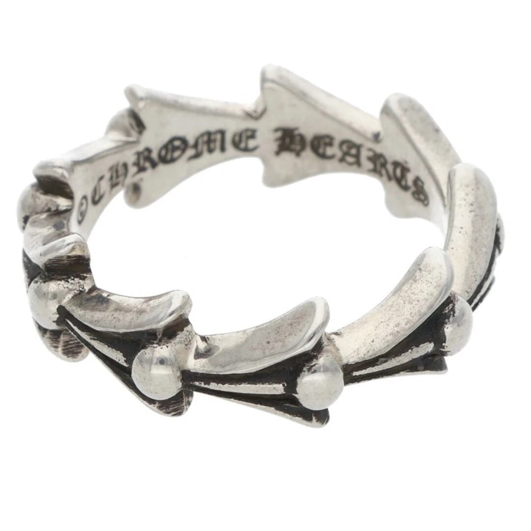 CHROME HEARTS CROSS TAIL CROSSTAIL SILVER RING: Chrome Hearts CROSS Tail Crosstail Silver Ring Brand: Chrome Hearts Type/Style: Ring Material: 925 Silver Color: silver Size: 4.75 - 5 US Accessories: None Accessories Notice: When purchasi