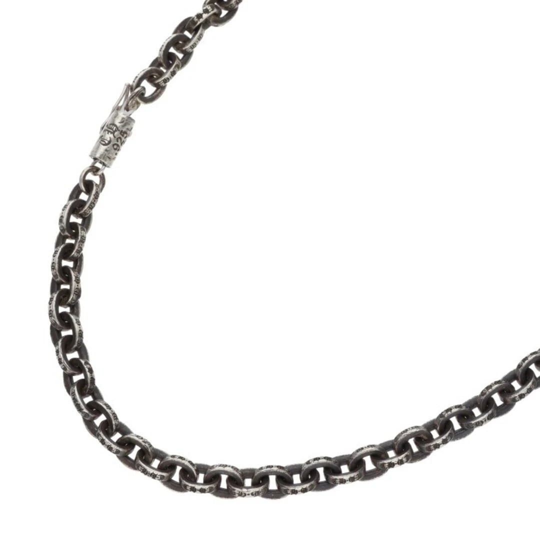CHROME HEARTS PAPER CHAIN SILVER NECKLACE: Chrome Hearts PAPER CHAIN Silver Necklace Brand: Chrome Hearts Type/Style: Necklace Material: 925 Silver Color: silver Size: total length 46.5cm Accessories: None Accessories Notice: When purchasing