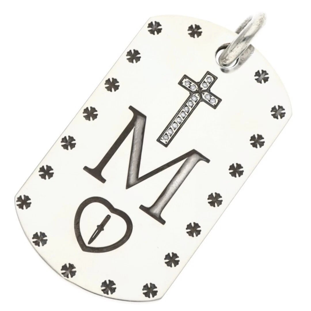 CHROME HEARTS THORPE SOAP DOG LARGE DIAMOND NECKLACE TOP: Chrome Hearts THORPE Soap Dog Large Diamond Necklace Top Brand: Chrome Hearts Type/Style: Necklace Material: 925 Silver Color: silver Size: vertical 5.6cm Accessories: None Accessories Not