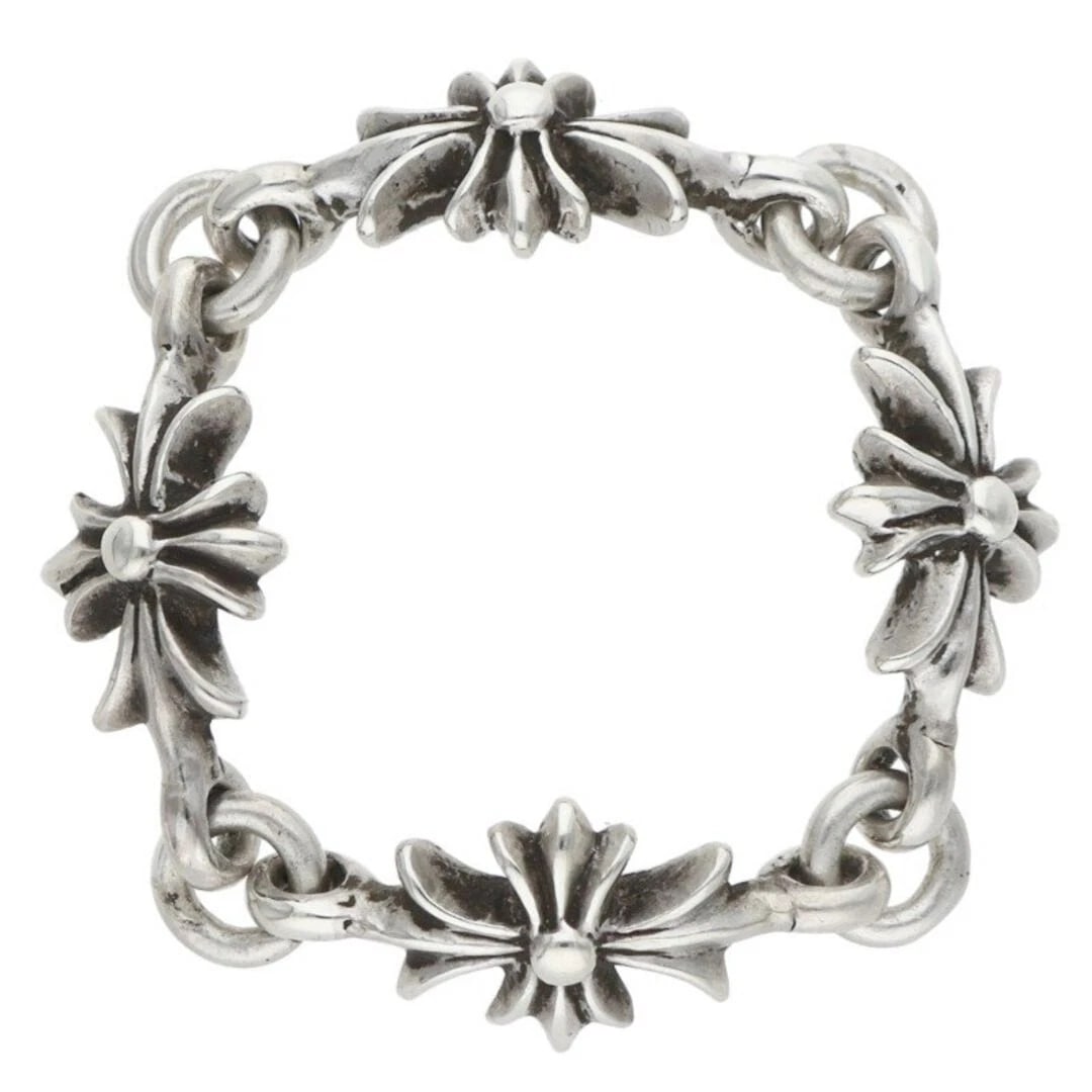 CHROME HEARTS RING TINY ECH PLUS SILVER MEN'S: Chrome Hearts RING Tiny ECH Plus Silver Men's Brand: Chrome Hearts Type/Style: Ring Material: 925 Silver Color: silver Size: 6.25 - 6.5 US Accessories: None Accessories Notice: When purcha