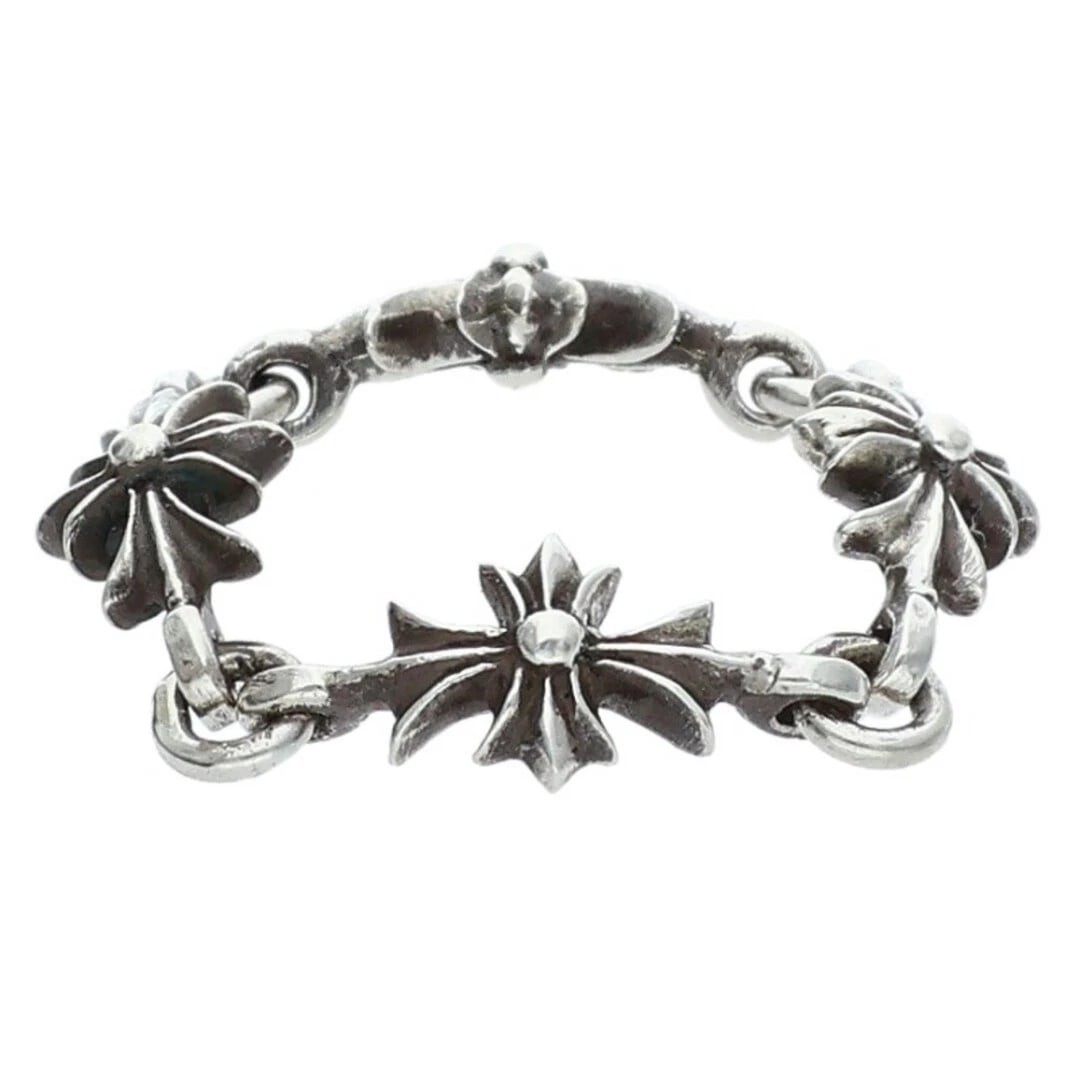 CHROME HEARTS RING TNY E CH PLS TINY ECH PLUS SILVER MEN'S - 3