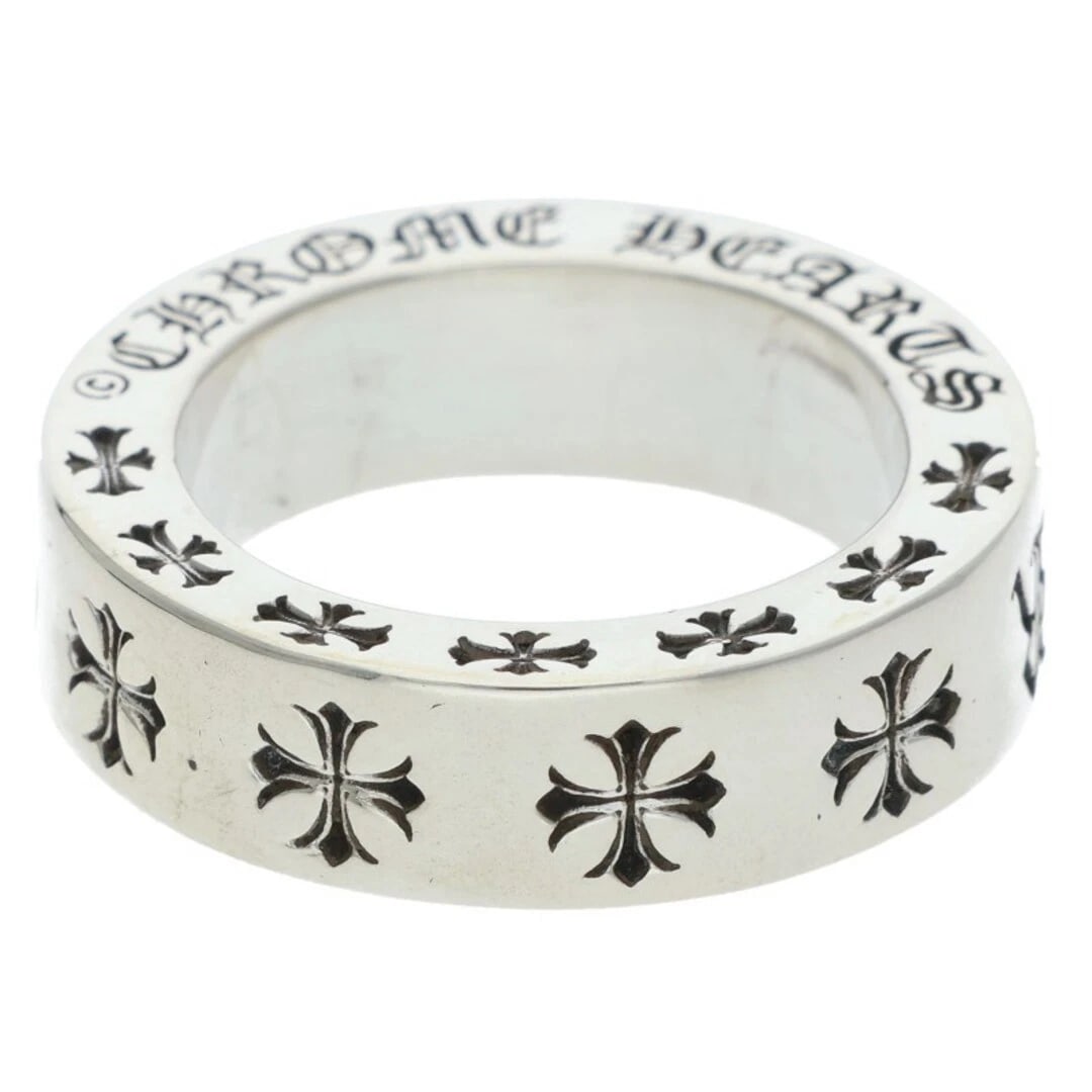 CHROME HEARTS 6MM SPACER FOREVER SILVER RING: Chrome Hearts 6mm Spacer Forever Silver Ring Brand: Chrome Hearts Type/Style: Ring Material: 925 Silver Color: silver Size: 4.25 US Accessories: None Accessories Notice: When purchasing pr