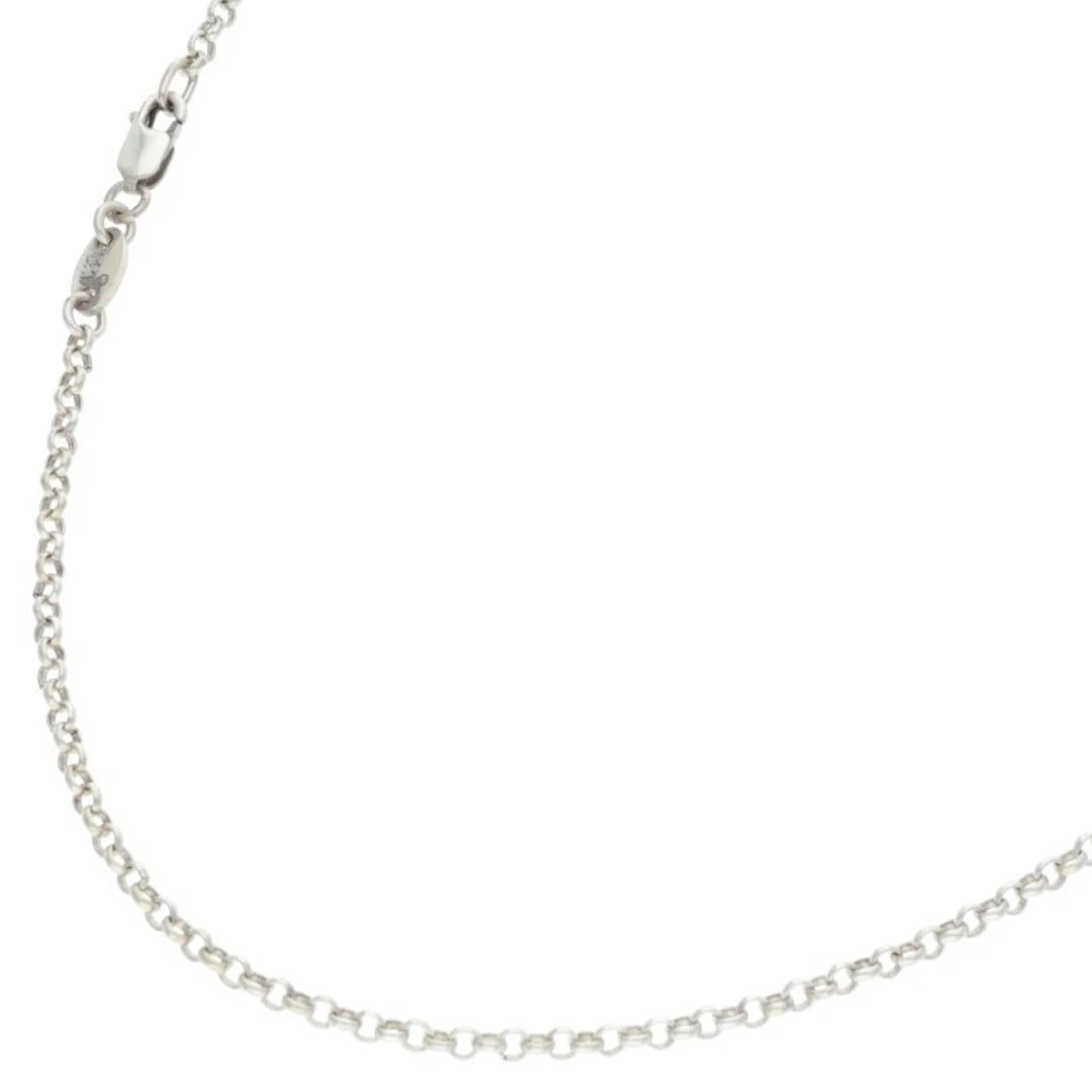 CHROME HEARTS NECKCHAIN R16 ROLL CHAIN 16INCH SILVER NECKLACE: CHROME HEARTS NECKCHAIN R16 ROLL CHAIN 16inch SILVER NECKLACE Brand: Chrome Hearts Type/Style: Necklace Material: 925 Silver Color: silver Size: total length 41cm Accessories: None Accessories