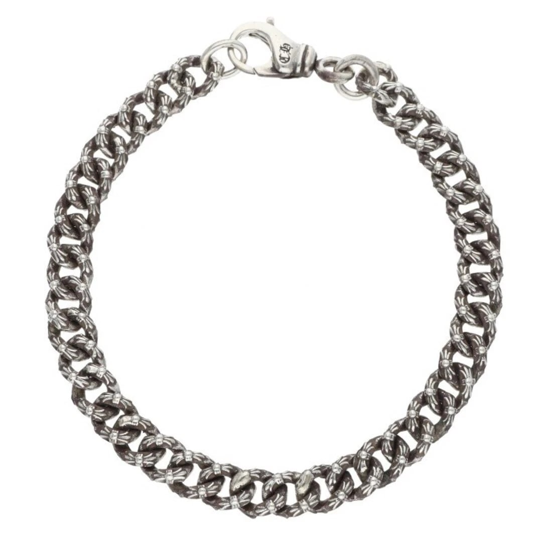 CHROME HEARTS MINI EXTRA FANCY SILVER BRACELET: Chrome Hearts Mini extra Fancy Silver Bracelet Brand: Chrome Hearts Type/Style: Others Material: 925 Silver Color: silver Size: total length 20.5cm Accessories: None Accessories Notice: Wh