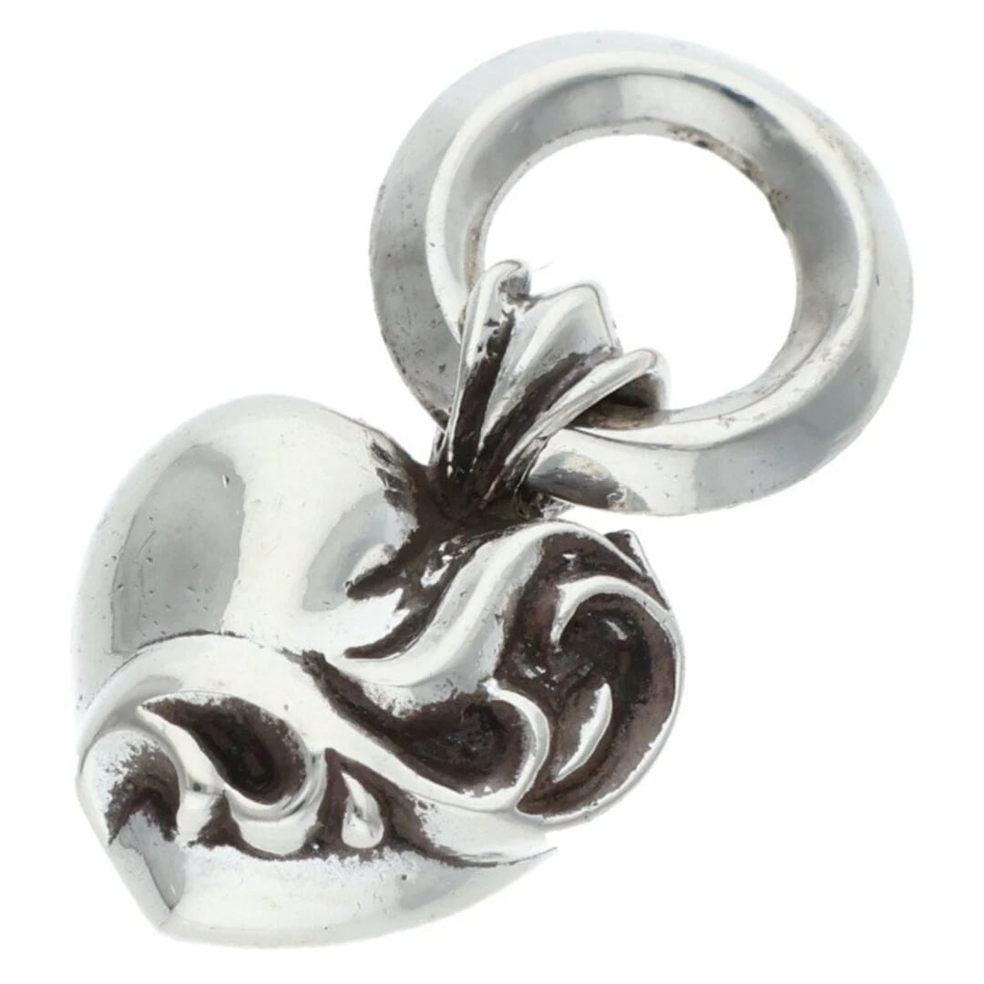 CHROME HEARTS HEART CHARM SILVER NECKLACE TOP: Chrome Hearts Heart Charm Silver Necklace Top Brand: Chrome Hearts Type/Style: Necklace Material: 925 Silver Color: silver Size: vertical 2.2cm Accessories: None Accessories Notice: When purchasing