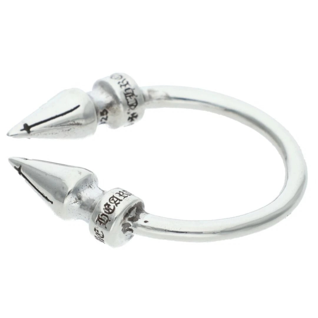 CHROME HEARTS DBL SPIKE RING DOUBLE SILVER - 4