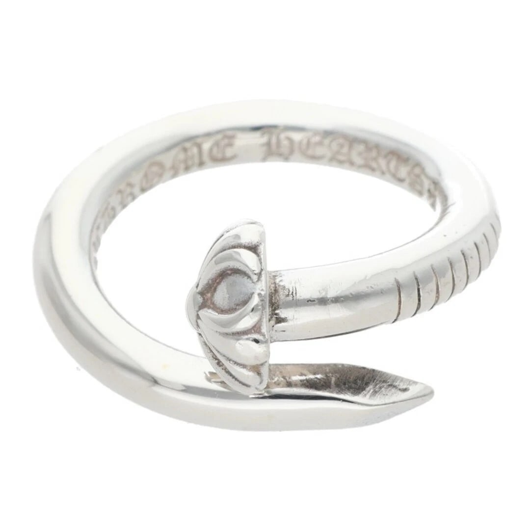 CHROME HEARTS NAIL CRSBALL CROSSBALL SILVER RING: Chrome Hearts NAIL CRSBALL Crossball Silver Ring Brand: Chrome Hearts Type/Style: Ring Material: 925 Silver Color: silver Size: US Size 12 Accessories: None Accessories Notice: When purchasing