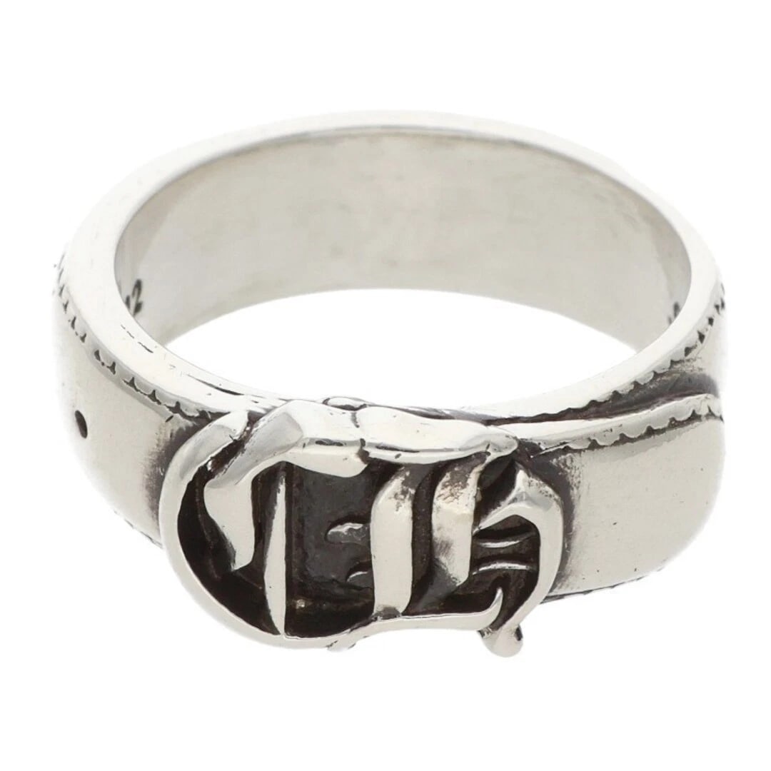 CHROME HEARTS BELTED CH SML LOGO SILVER RING: Chrome Hearts Belted CH SML Logo Silver Ring Brand: Chrome Hearts Type/Style: Ring Material: 925 Silver Color: silver Size: 5.5 - 5.75 US Accessories: None Accessories Notice: When purchas