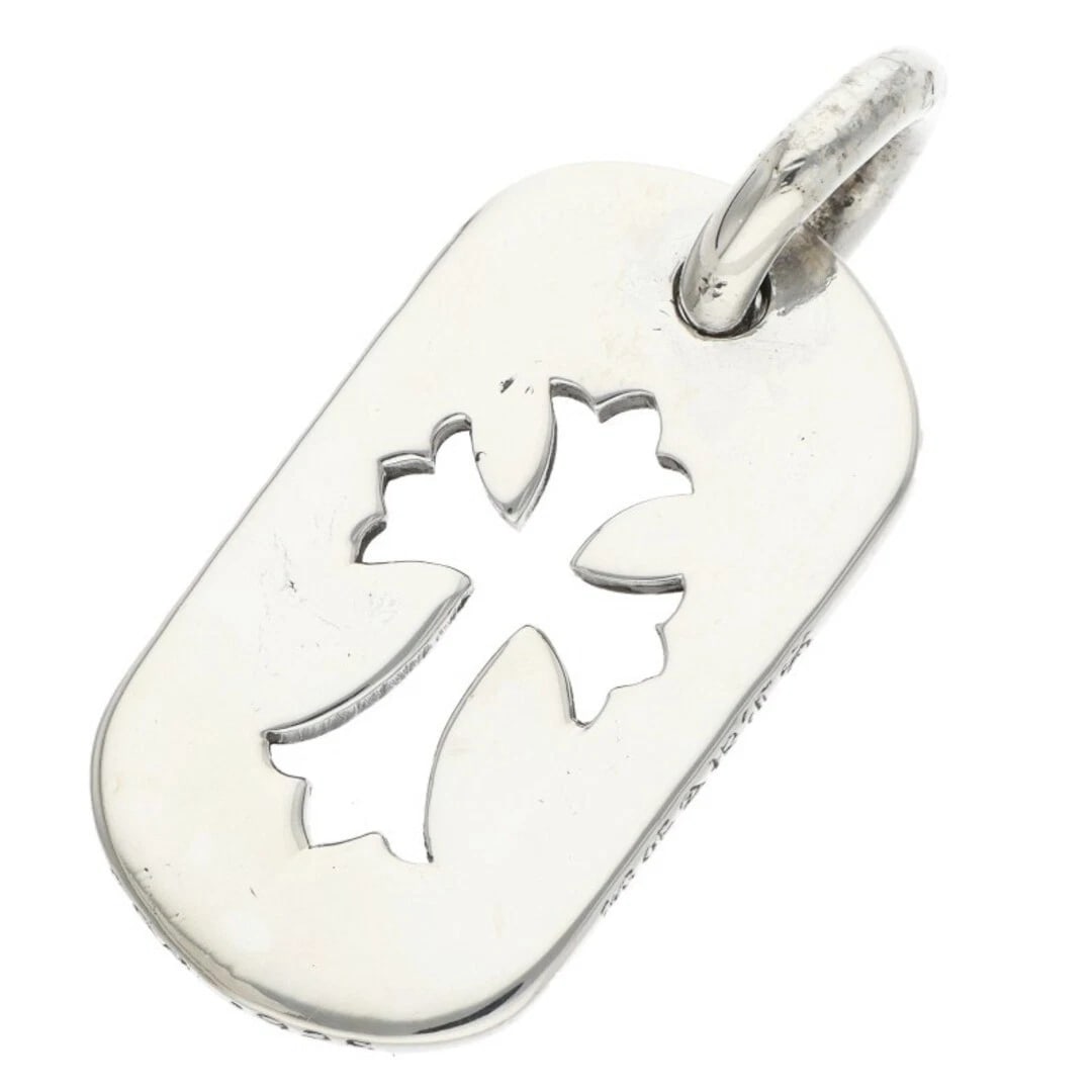 CHROME HEARTS D TAG SML CO CRS CUTOUT CROSS DOG SILVER NECKLACE TOP: Chrome Hearts D TAG SML CO CRS Cutout Cross Dog Silver Necklace Top Brand: Chrome Hearts Type/Style: Necklace Material: 925 Silver Color: silver Size: vertical 3.7cm Accessories: None Acce