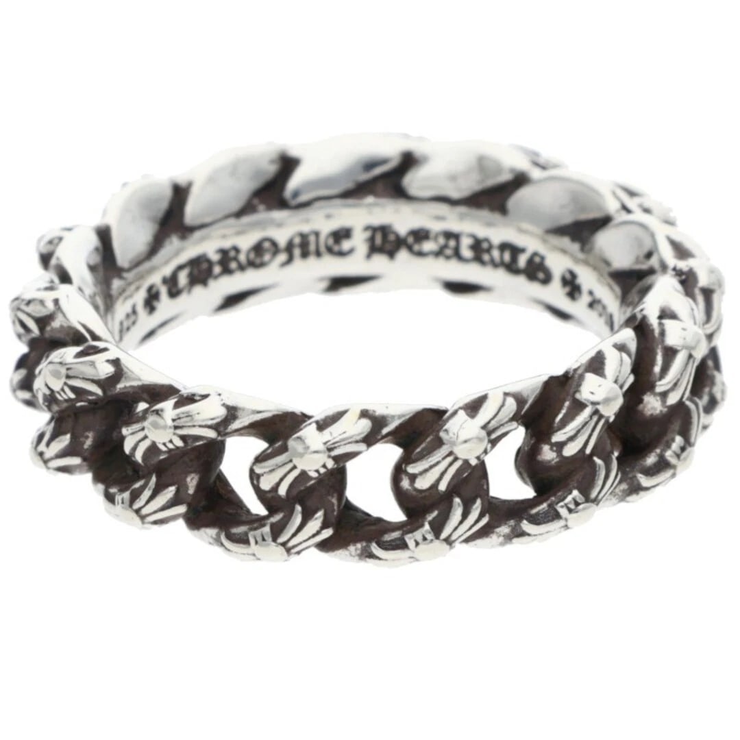 CHROME HEARTS SML EXTRA SMALL SILVER RING: Chrome Hearts SML Extra Small Silver Ring Brand: Chrome Hearts Type/Style: Ring Material: 925 Silver Color: silver Size: US Size 16 Accessories: None Accessories Notice: When purchasing pr