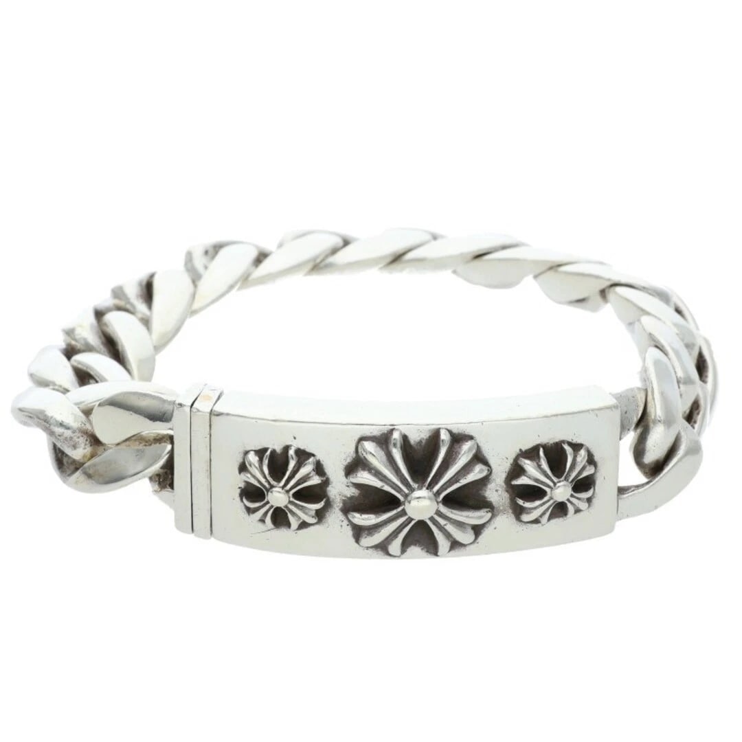 CHROME HEARTS ID CH PLUS CLASSIC SILVER BRACELET: Chrome Hearts ID CH Plus Classic Silver Bracelet Brand: Chrome Hearts Type/Style: Others Material: 925 Silver Color: silver Size: around the wrist 20cm Accessories: None Accessories Notice