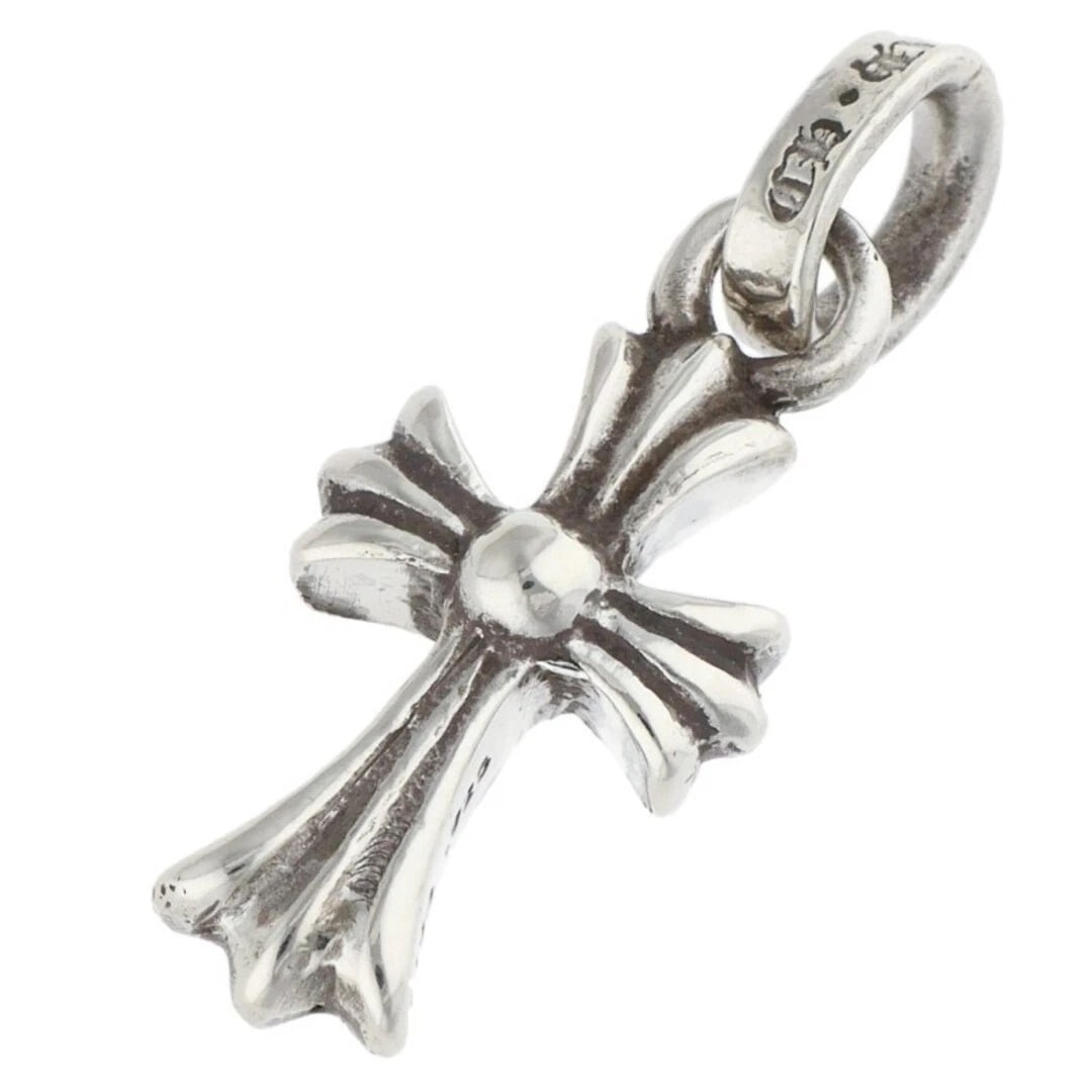 CHROME HEARTS CRS BBYFAT BABY FAT SILVER NECKLACE TOP: Chrome Hearts CRS BBYFAT Baby Fat Silver Necklace Top Brand: Chrome Hearts Type/Style: Necklace Material: 925 Silver Color: silver Size: vertical 2.4cm Accessories: None Accessories Notice