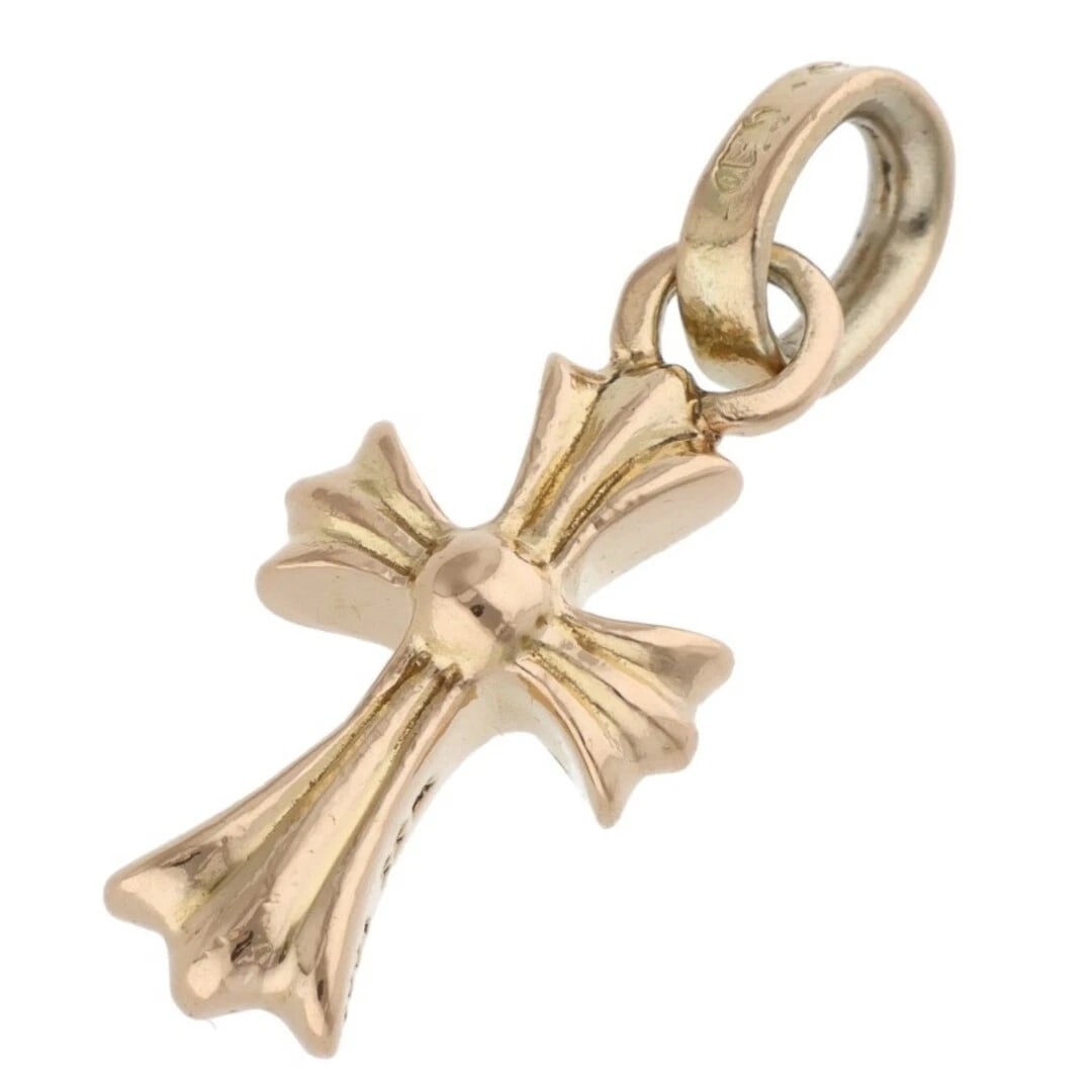 CHROME HEARTS CRS BBYFAT BABY FAT CHARM GOLD NECKLACE TOP: Chrome Hearts CRS BBYFAT Baby Fat Charm Gold Necklace Top Brand: Chrome Hearts Type/Style: Necklace Material: 22K Yellow Gold Color: YG Size: W 0.9cm,V 2.4cm Accessories: None Accessories
