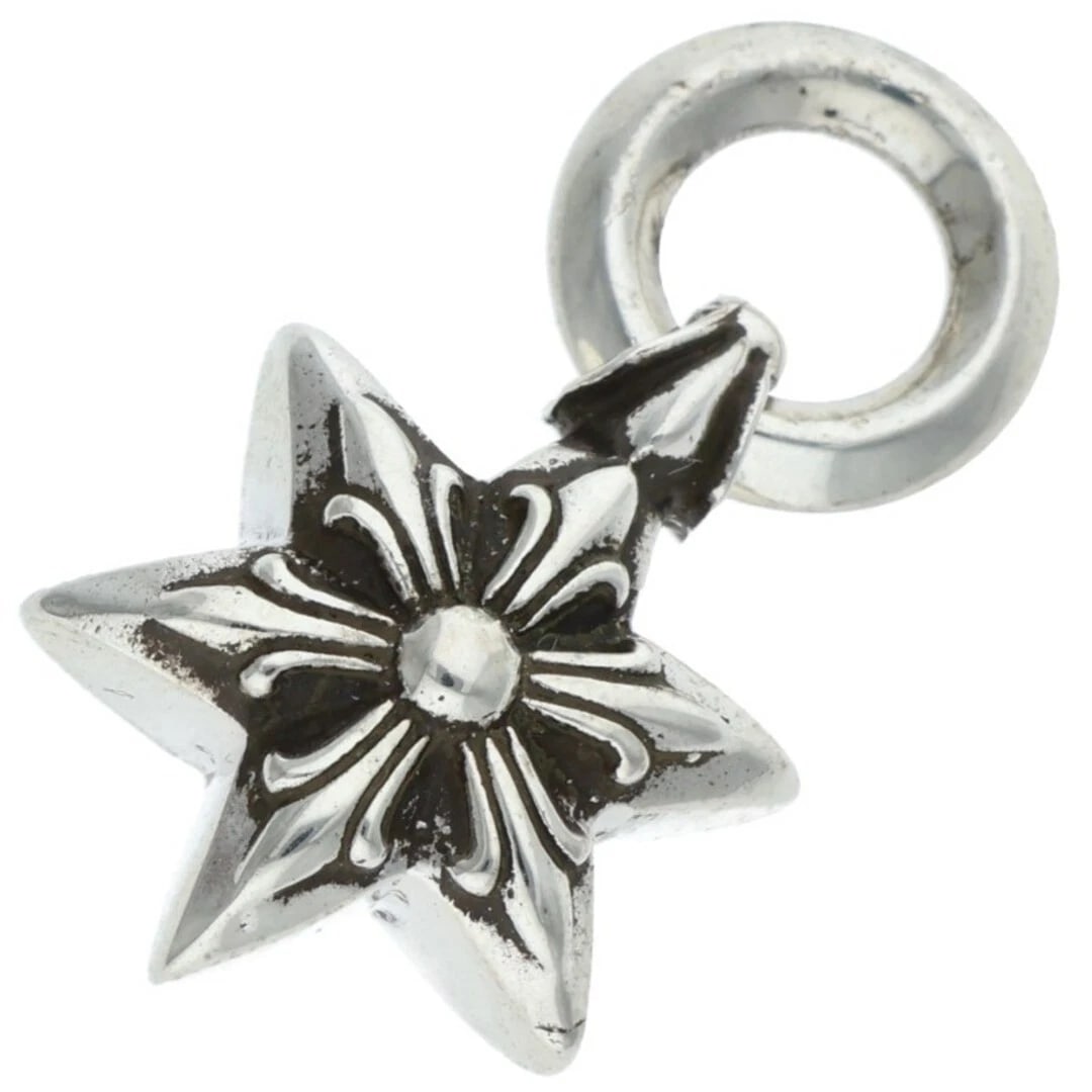 CHROME HEARTS STAR CHARM POINT SILVER NECKLACE TOP: Chrome Hearts Star Charm Point Silver Necklace Top Brand: Chrome Hearts Type/Style: Necklace Material: 925 Silver Color: silver Size: 2.5cm vertical Accessories: None Accessories Notice: W